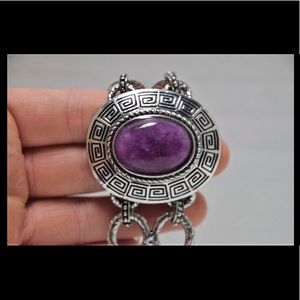 Amethyst Chain Link Bracelet